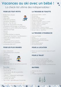 Liste des indispensables pour préparer sereinement un départ au ski avec un bébé ou avec un enfant en bas age
