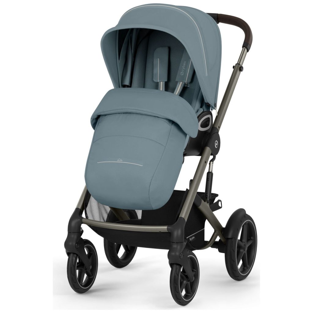 poussette tout-terrain Talos S Lux de chez cybex idéale en ville comme à la campagne en couleur Stormy Blue.