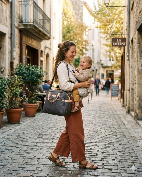 sac à langer moderne pour parent en sortie avec bébé