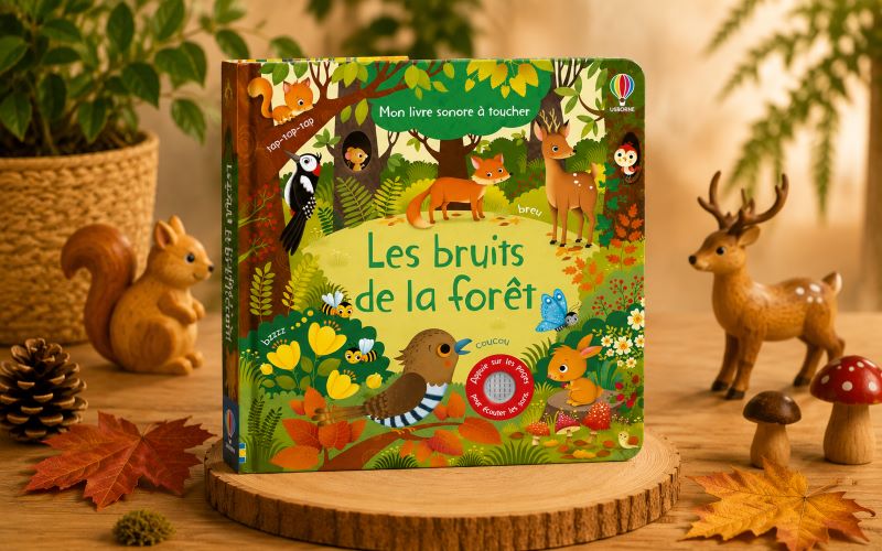 Livre sonore Les bruits de la forêt pour bébé de 1 an