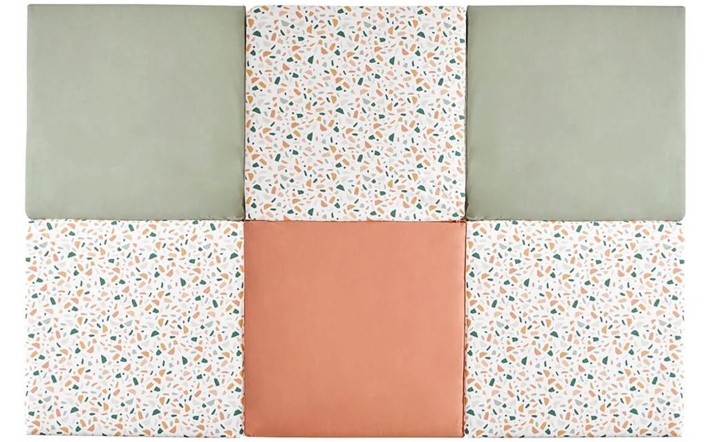 Tapis pour la motricité libre Candide XL Terrazzo avec dalles moelleuses aux couleurs douces pour l'éveil de bébé